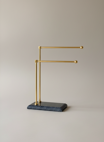 Melrose Hand Towel Stand - Black &amp; Gold