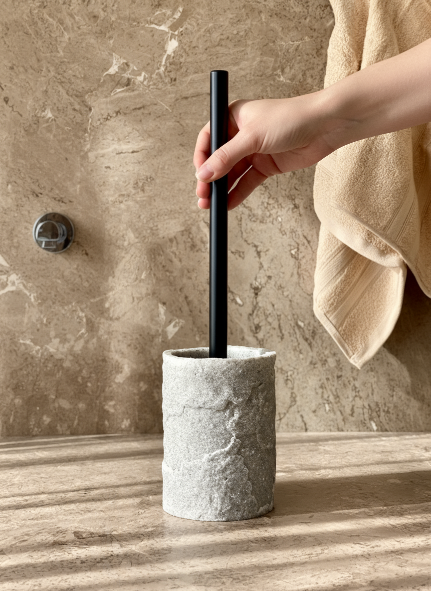 Fossil Toilet Brush - Light Grey