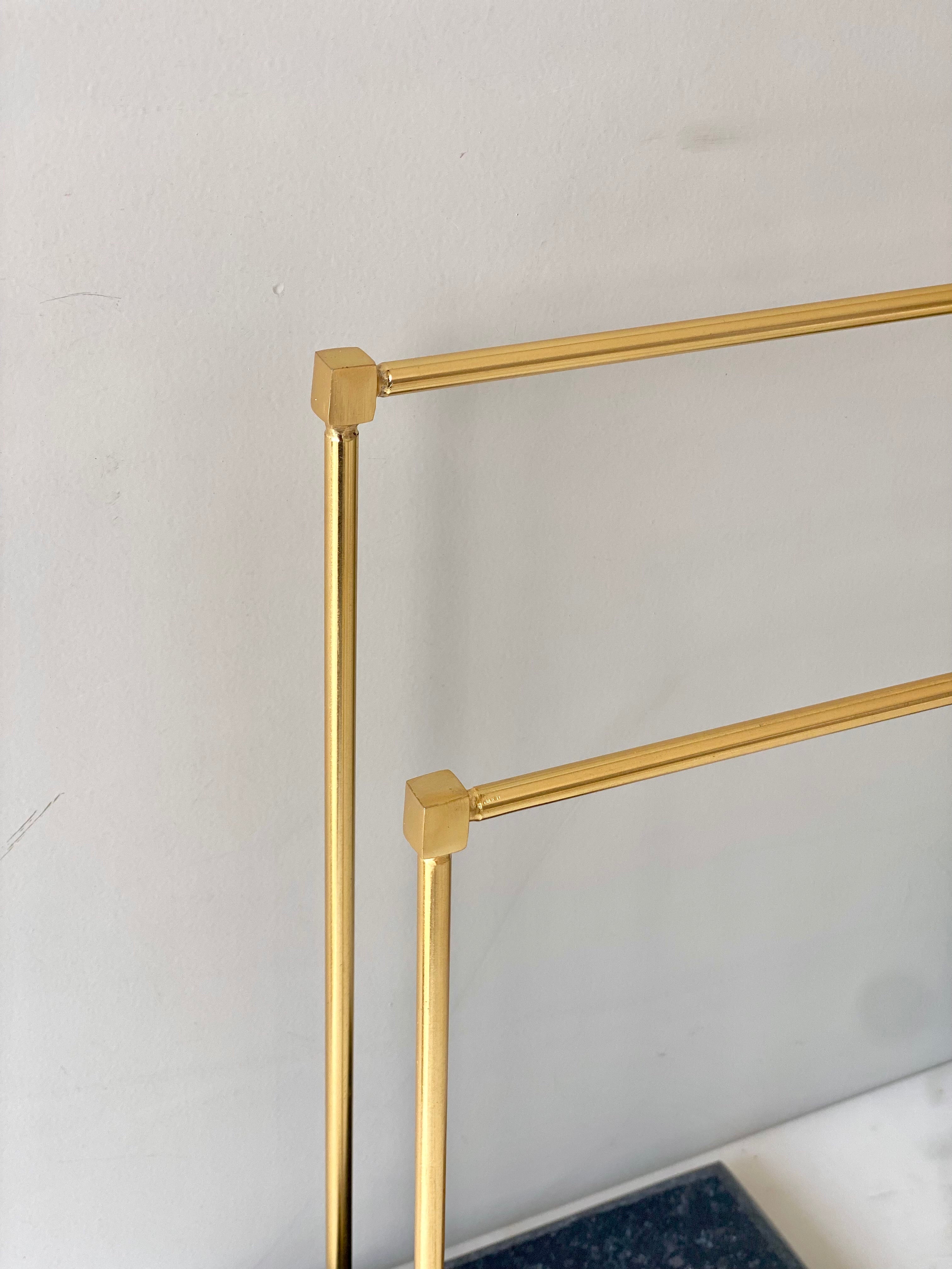 Melrose Hand Towel Stand - Black &amp; Gold