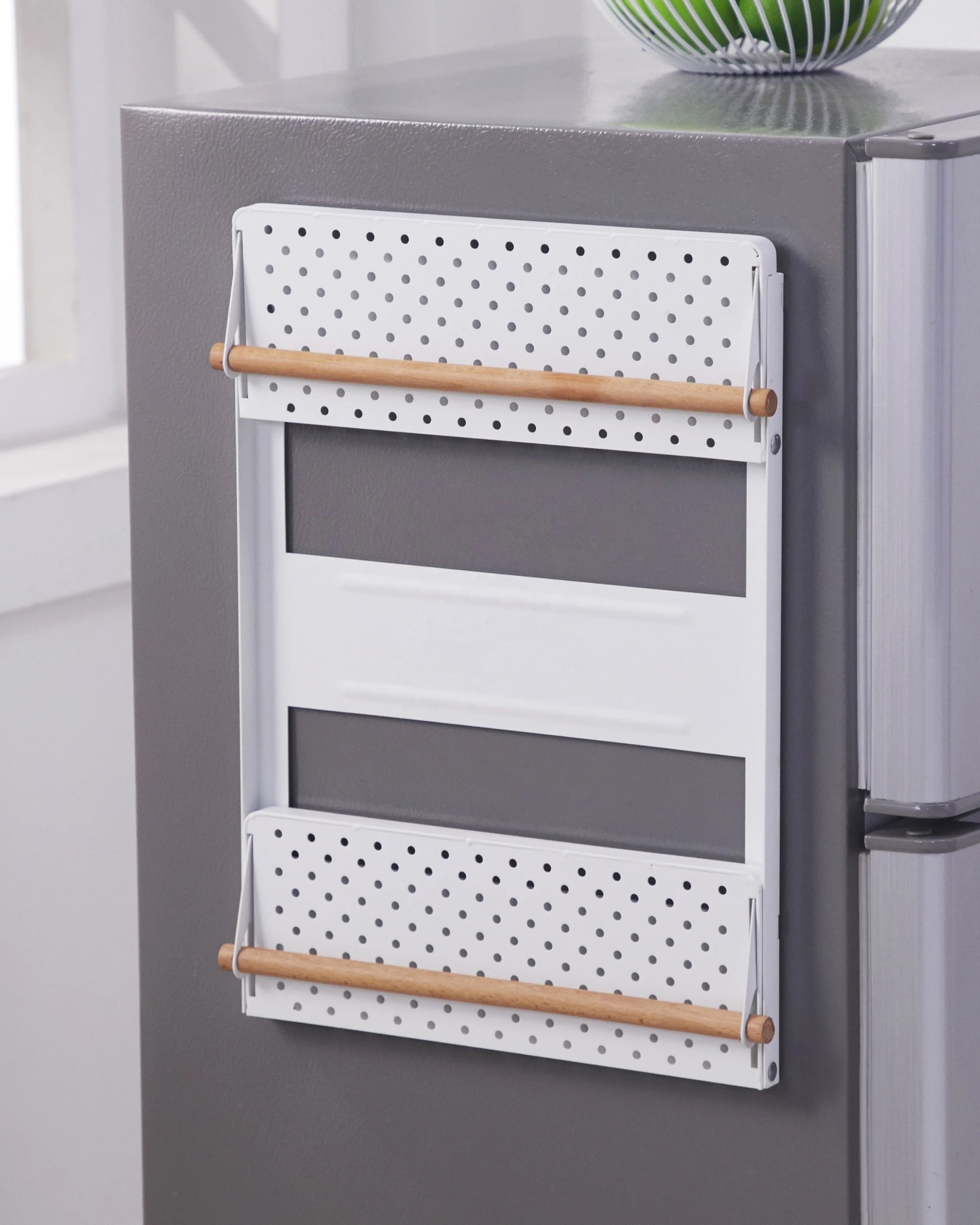 Double Shelf Magnetic Storage - White