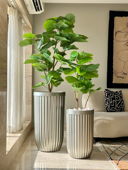 Grove Metallic Grey Planter - Large