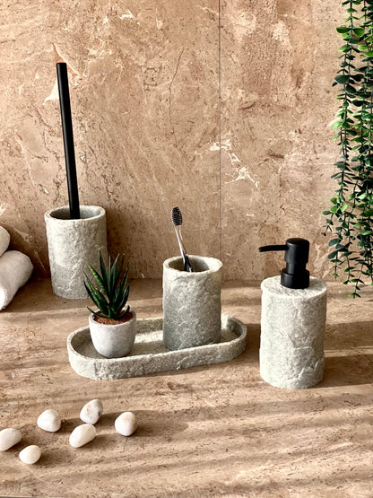 Fossil Bathroom Set - Light Grey (Set of 3)