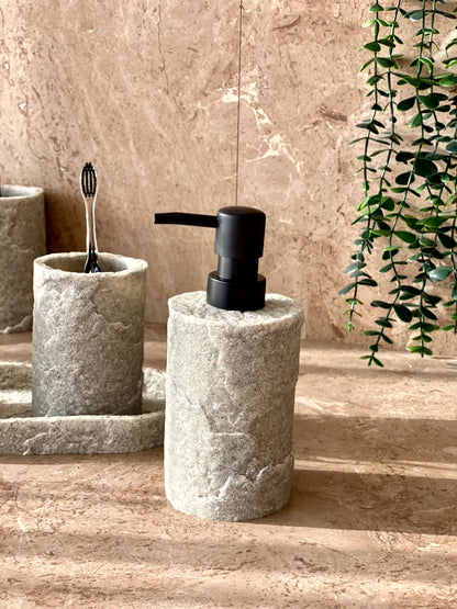 Fossil Bathroom Set - Light Grey (Set of 3)