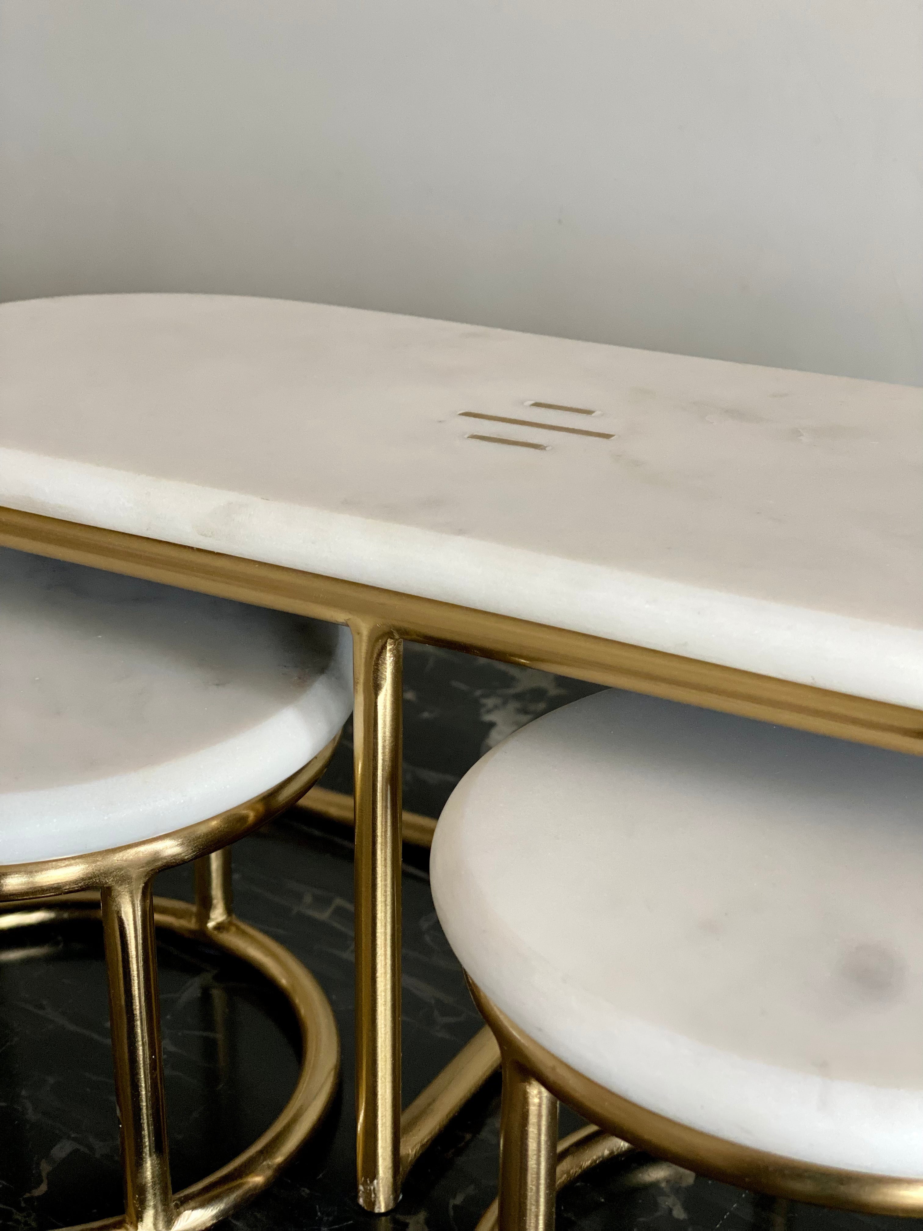 Soho Trio Marble Cake Stand -Set of 3