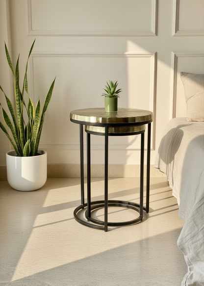 Ghana Nesting Gold Table - Set of 2