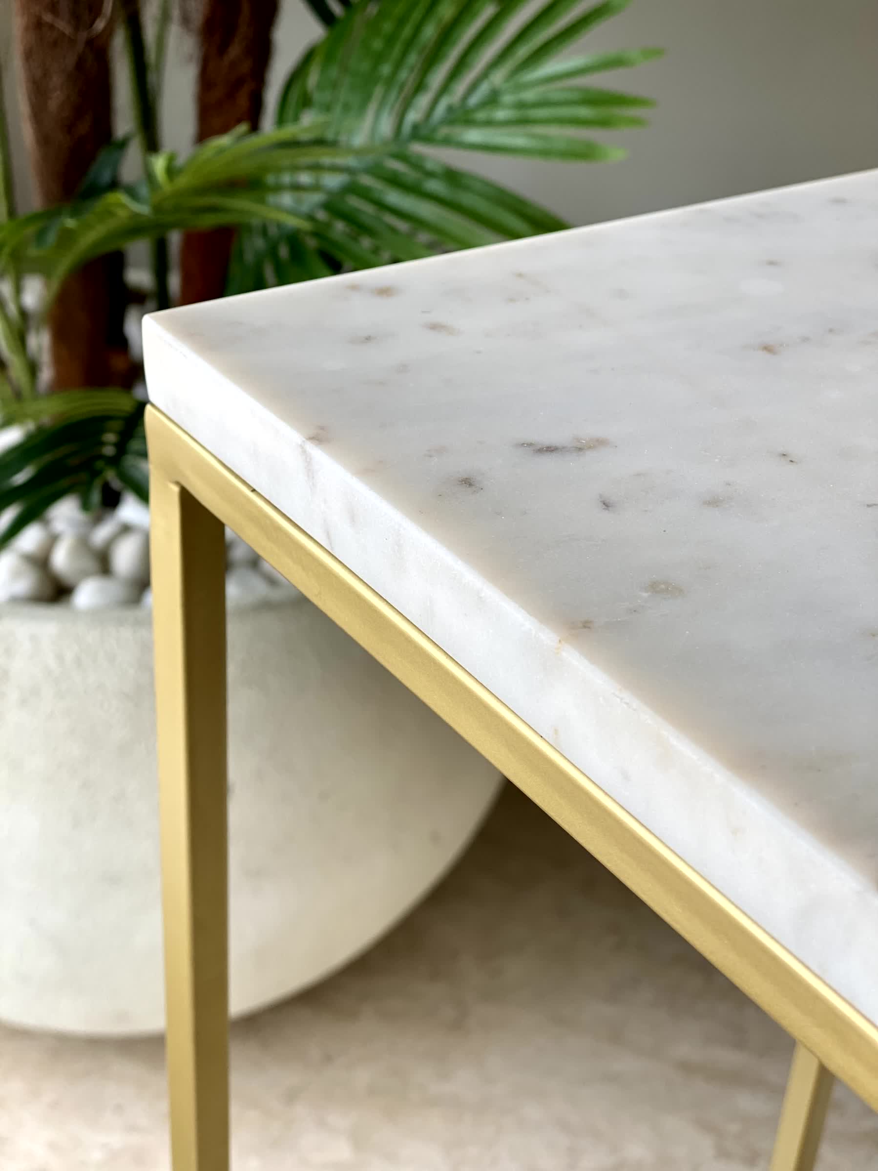 Rhodes Marble Drink Table - Large