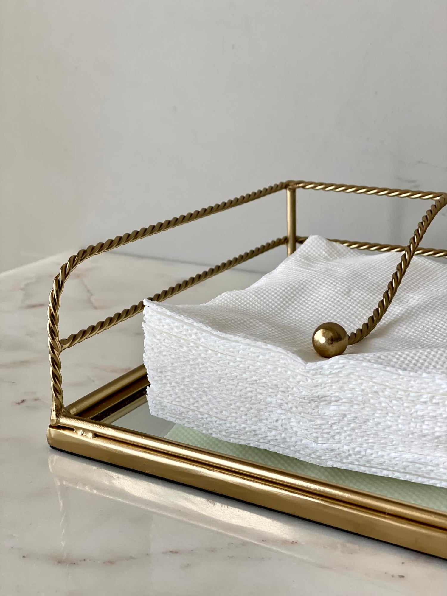Braided Gold Tisue Holder