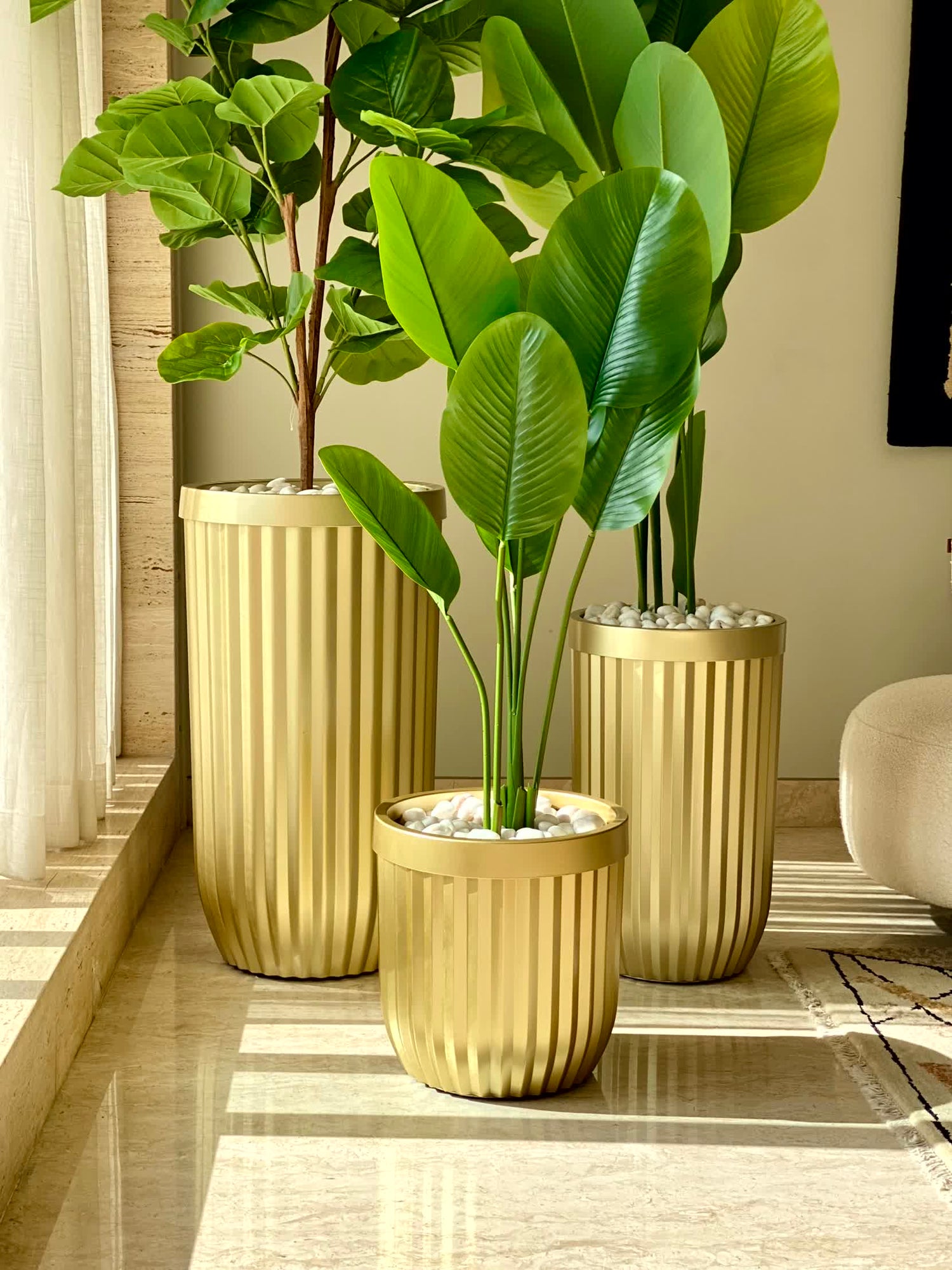 Grove Metallic Gold Planters