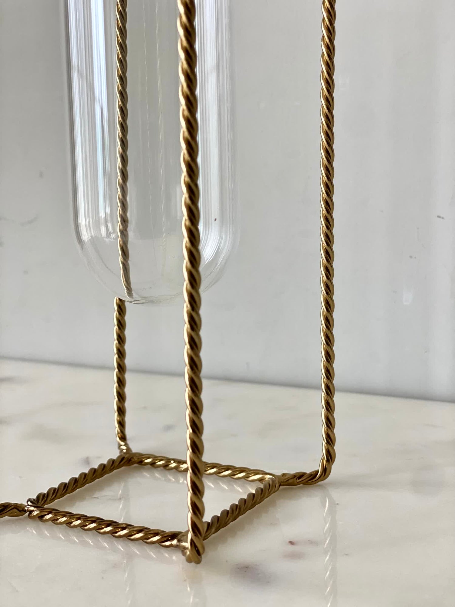 Braided Gold Test Tube Vases