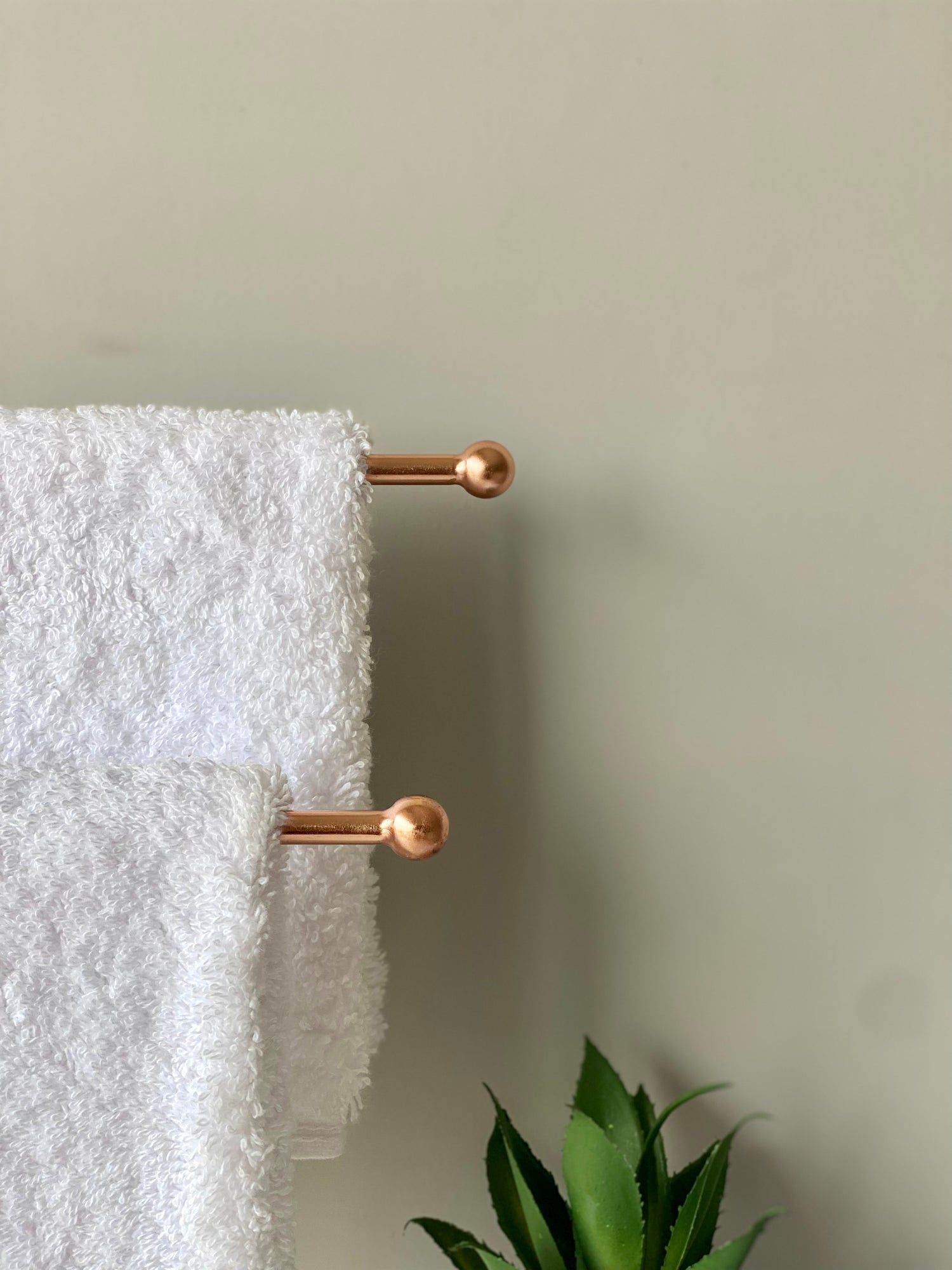 Melrose Hand Towel Stand - White &amp; Rose gold