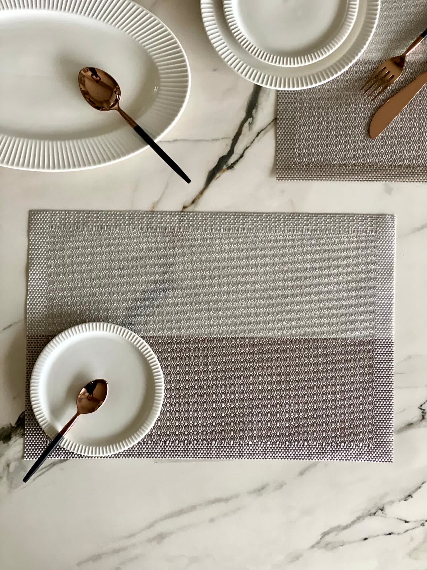 Symphony Table Mats - Grey (Set of 6)