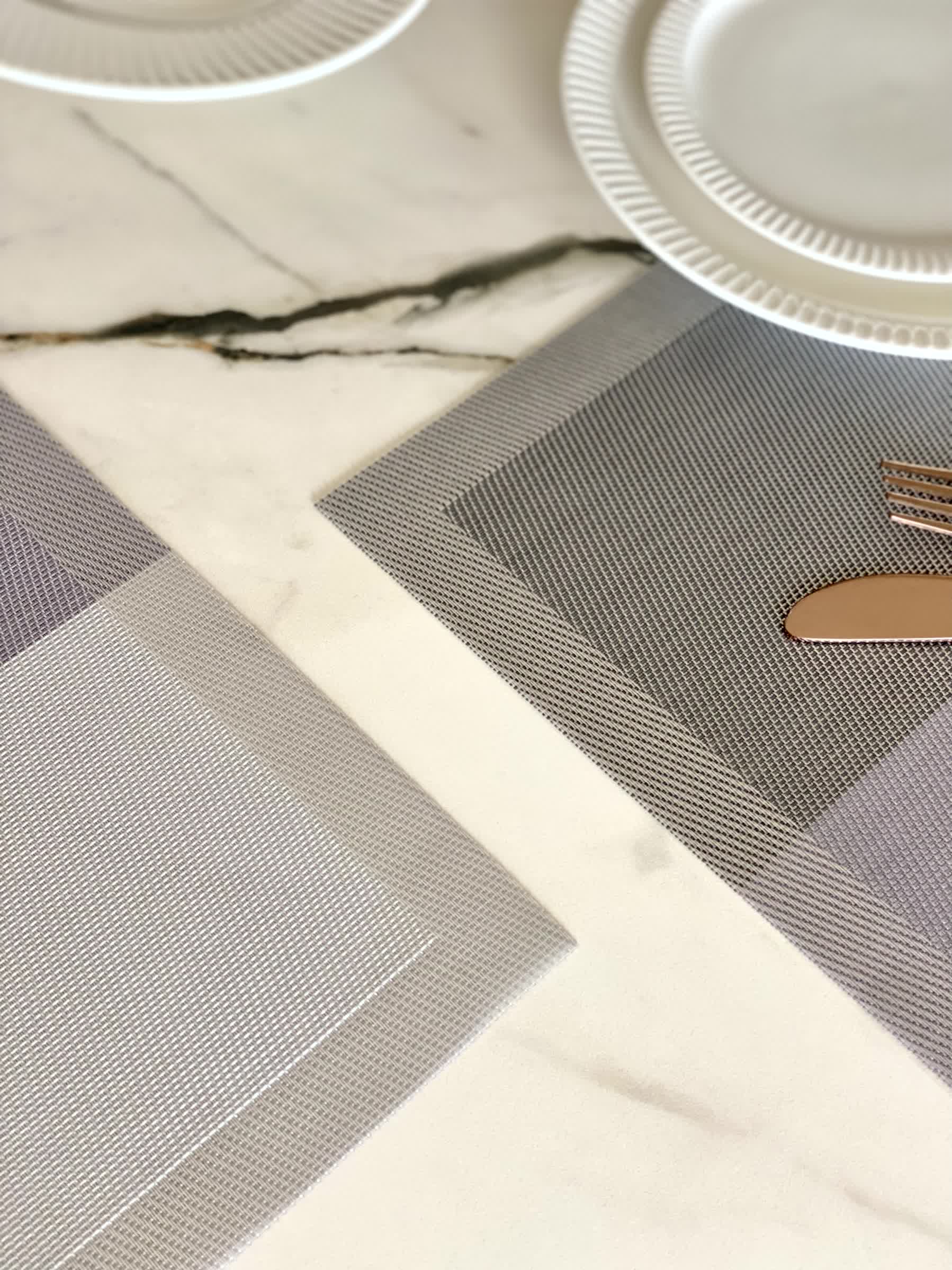 Ombre Textured Table Mats - Grey (Set of 6)