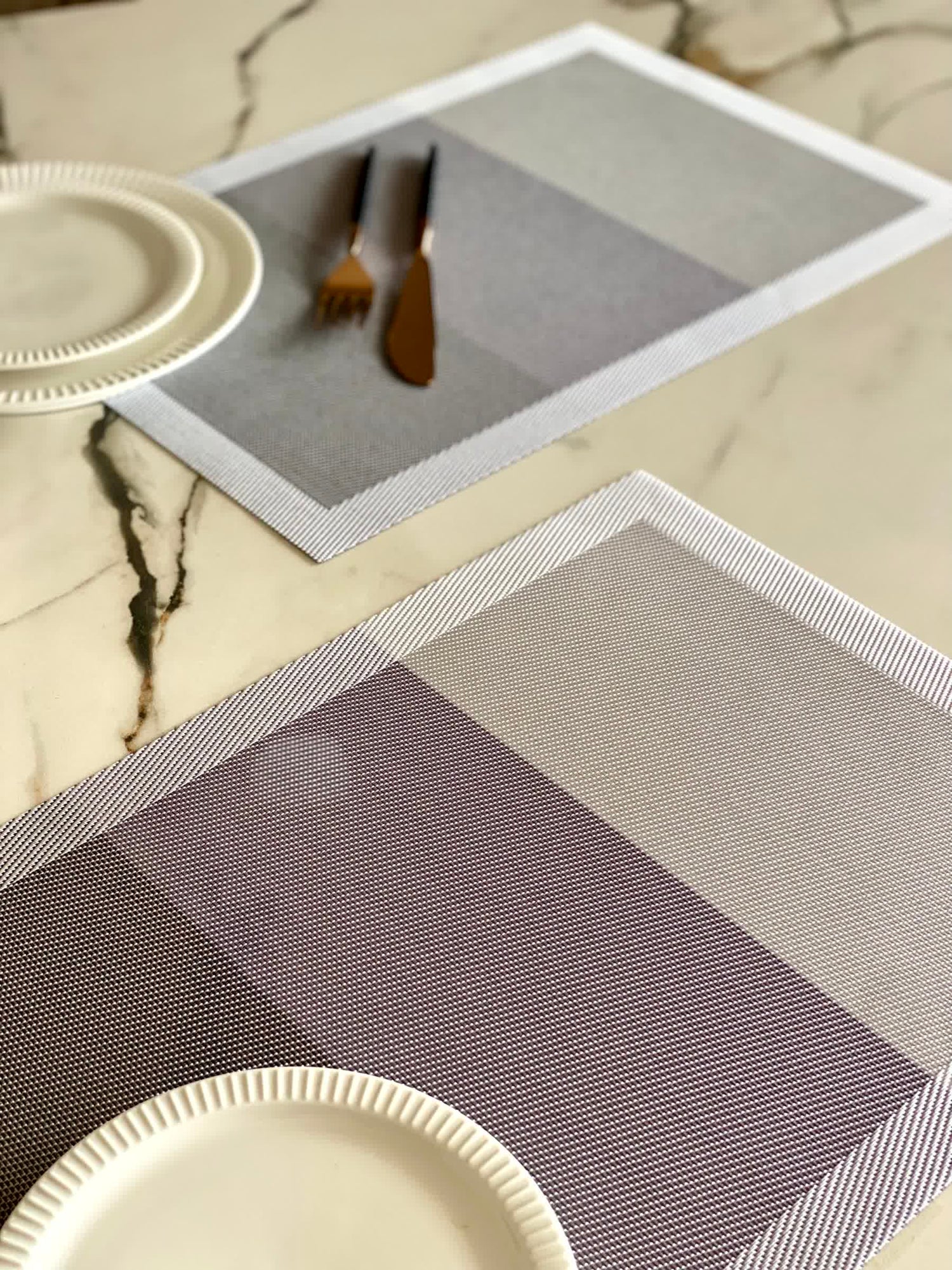 Ombre Textured Table Mats - Grey (Set of 6)