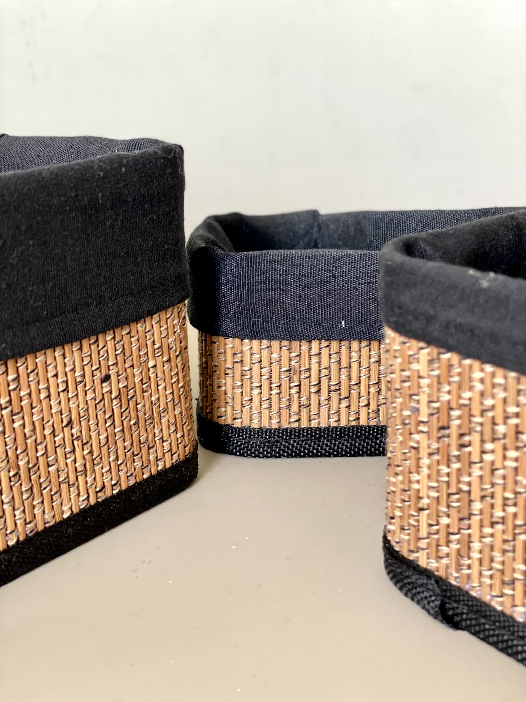 Miro Basket -  Black &amp; Brown (Set of 3)