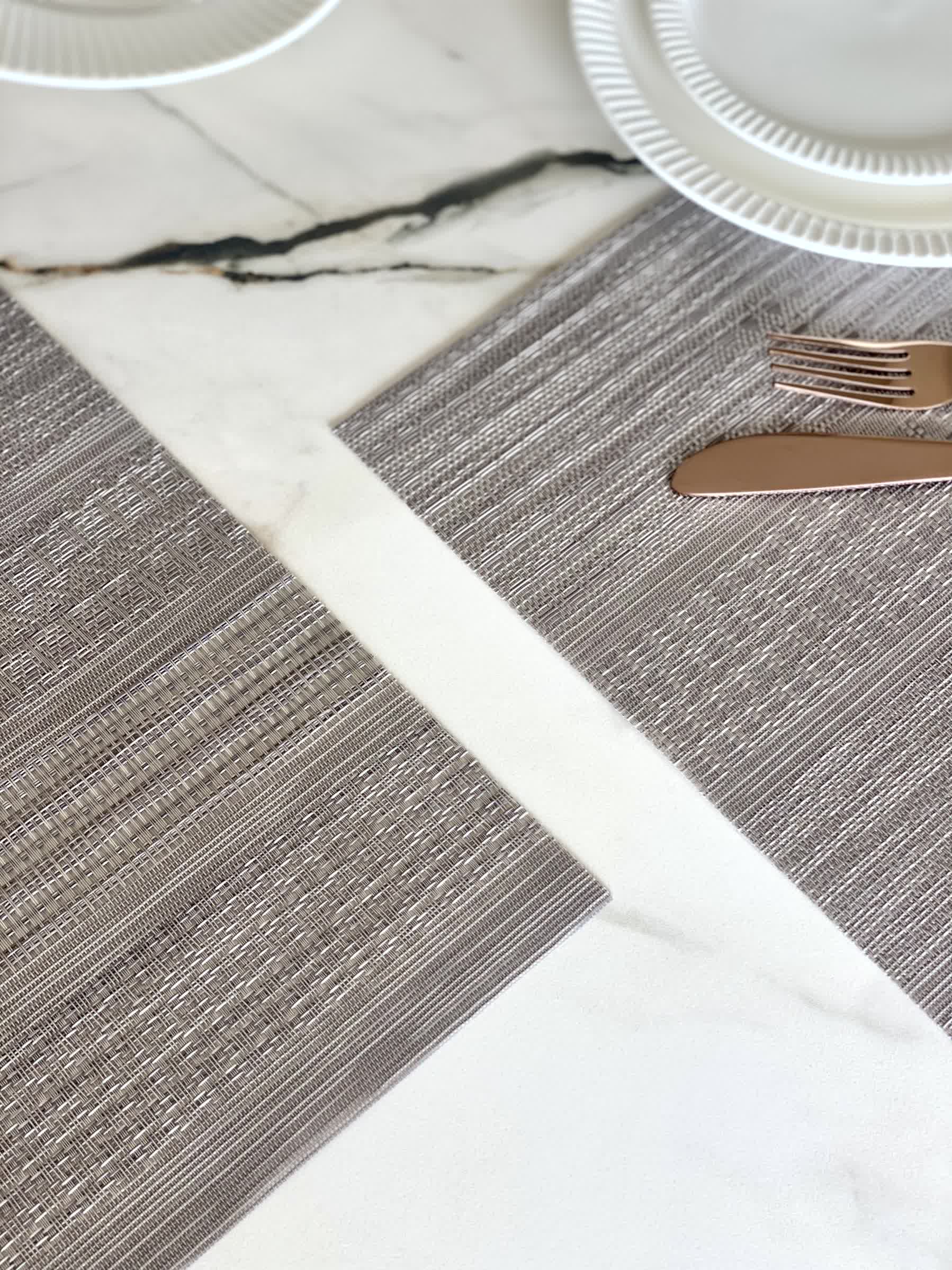 Braided Table Mats - Grey (Set of 6)