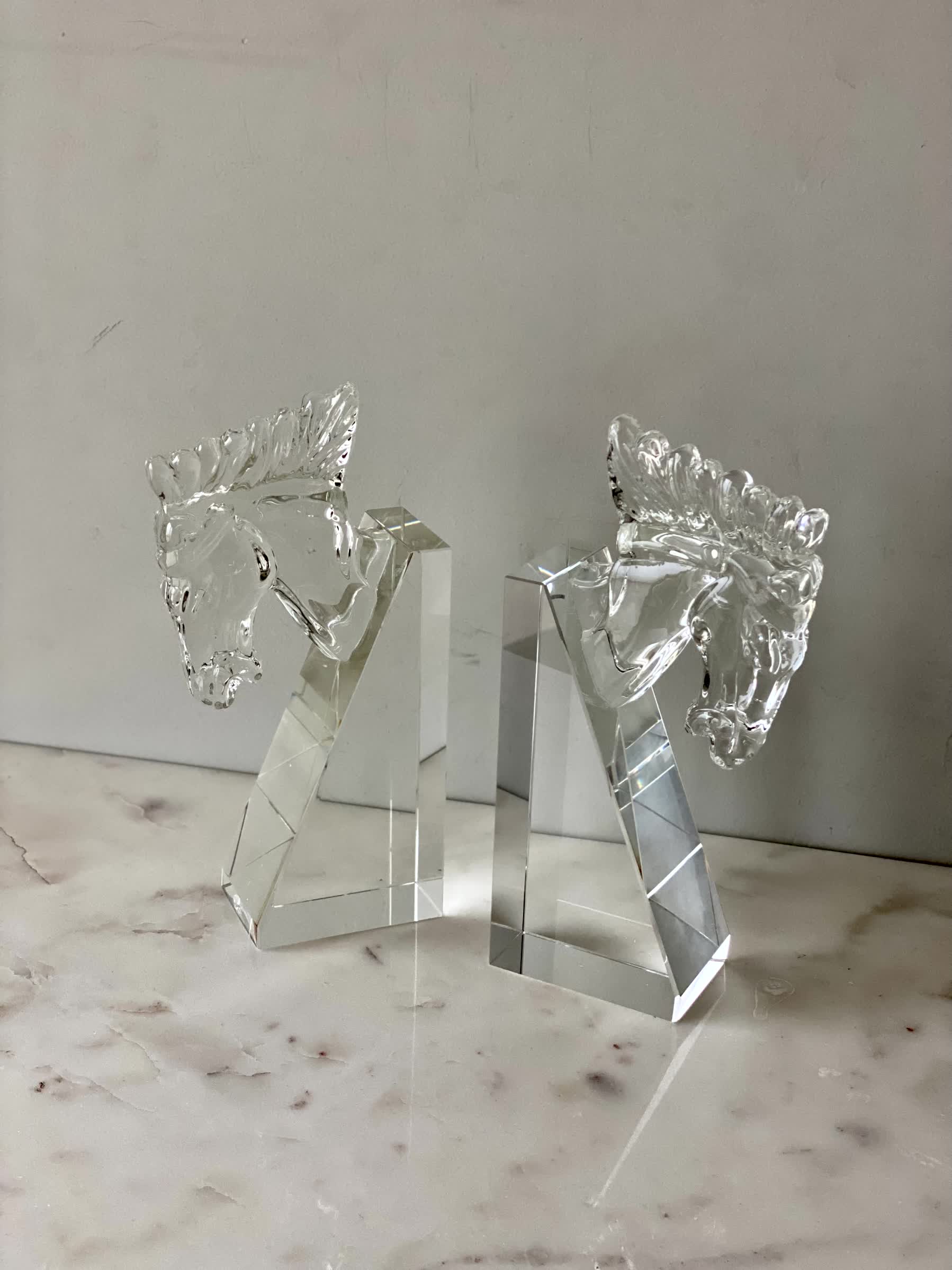 Stallion Crystal Bookend - Set of 2