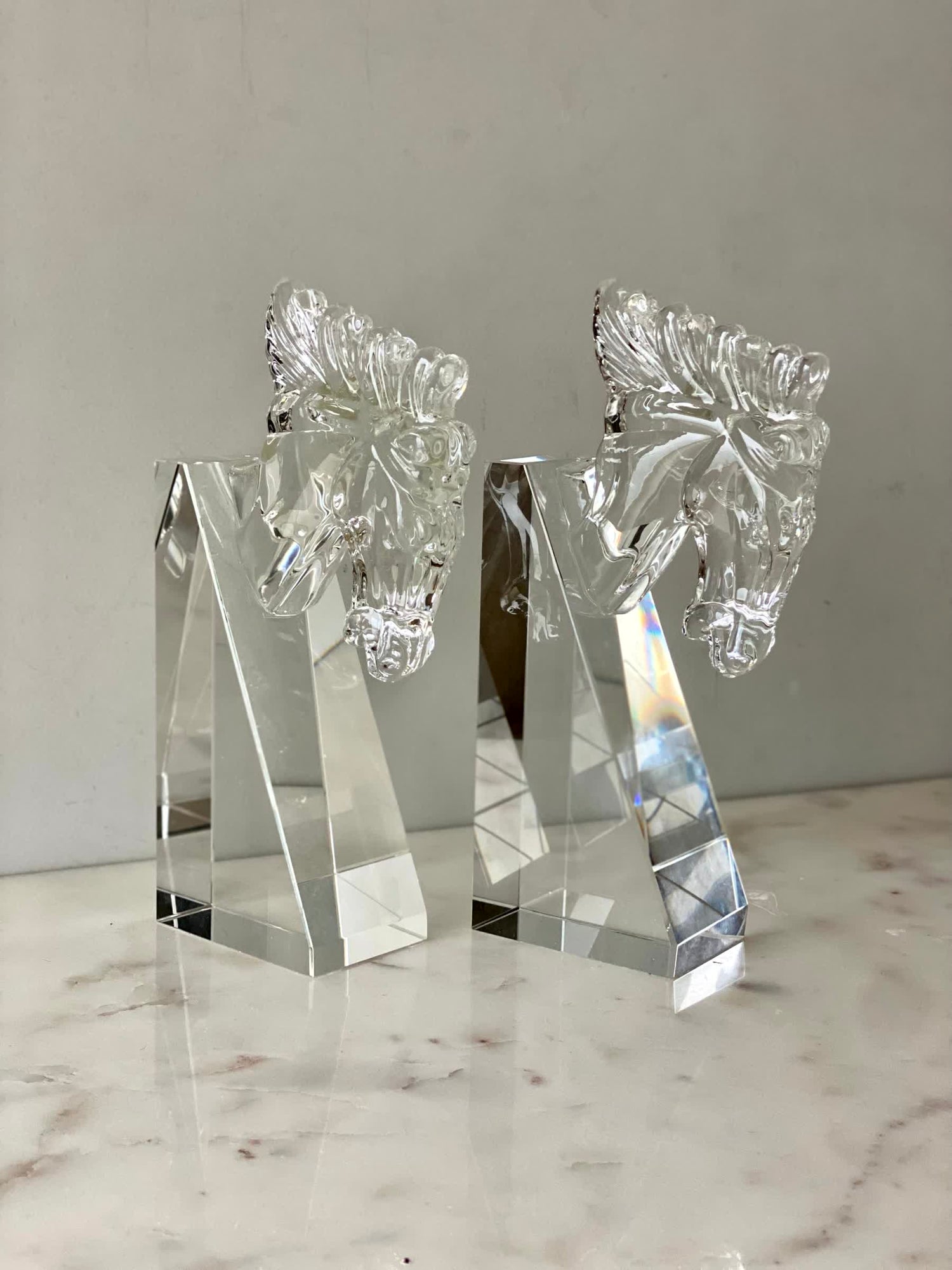 Stallion Crystal Bookend - Set of 2