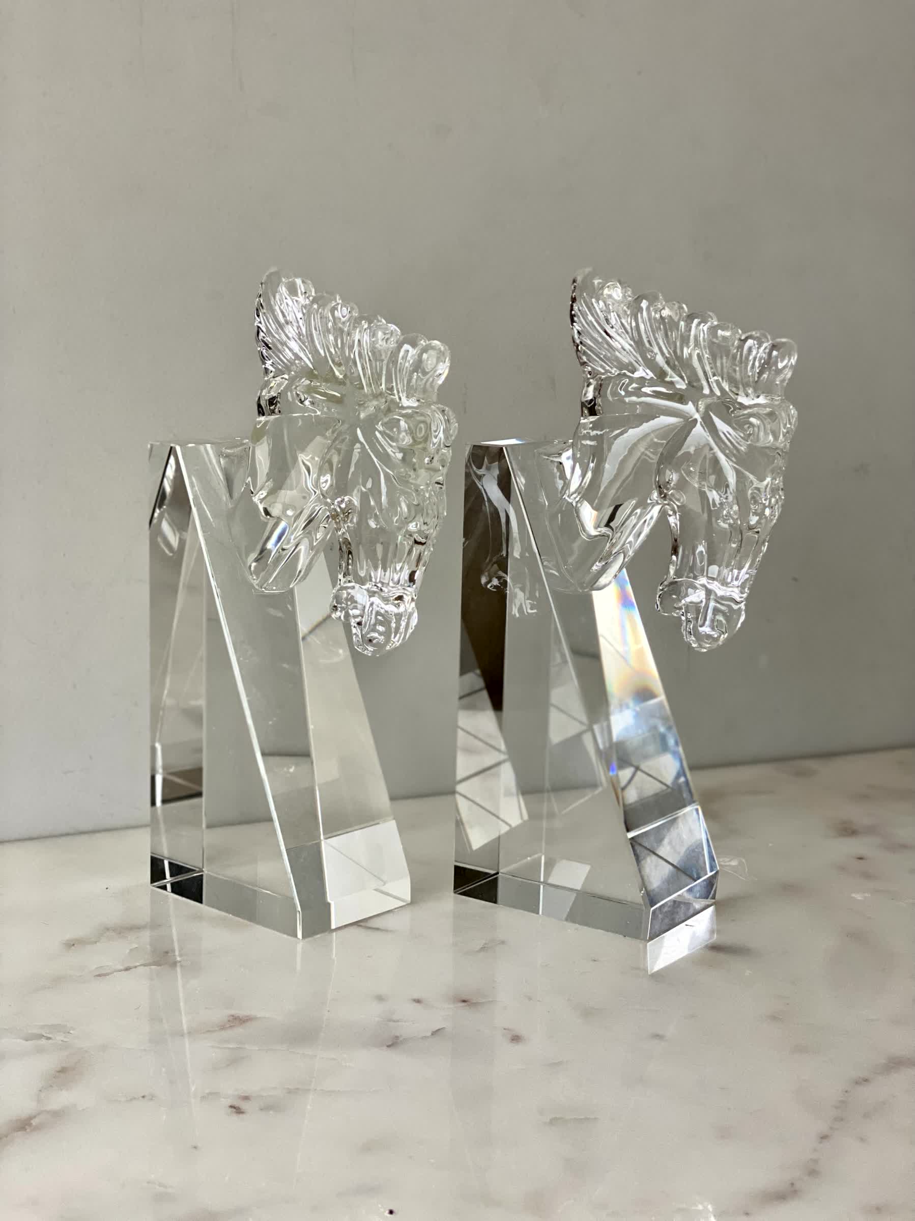 Stallion Crystal Bookend - Set of 2
