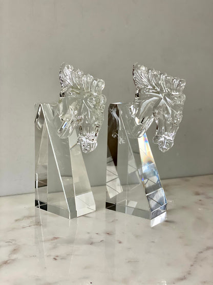 Stallion Crystal Bookend - Set of 2