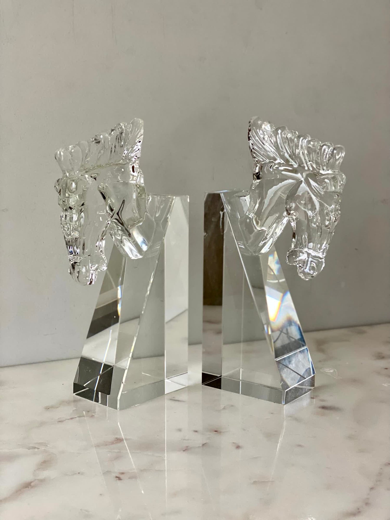 Stallion Crystal Bookend - Set of 2