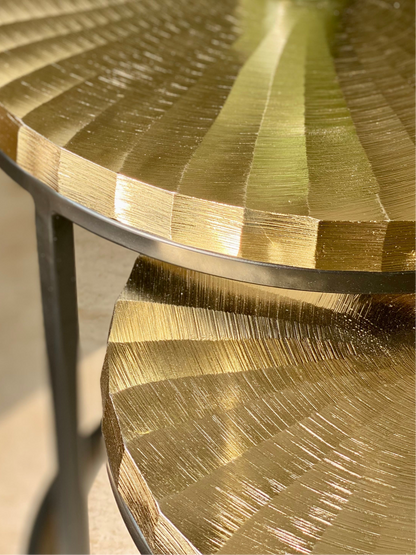 Ghana Nesting Gold Table - Set of 2