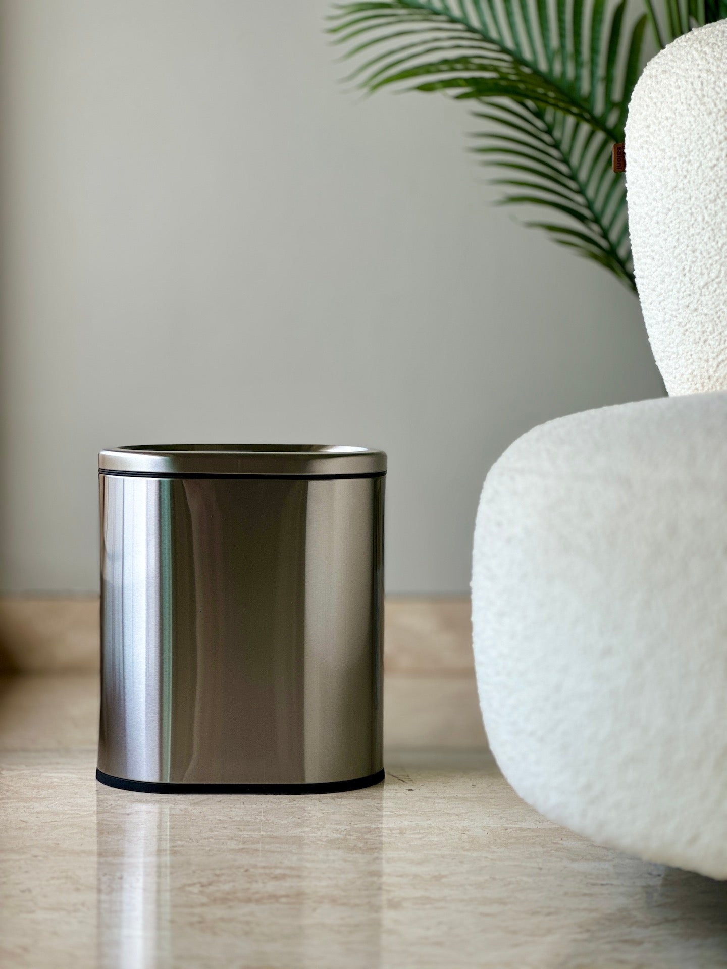 Opus Metallic Dustbin - Silver