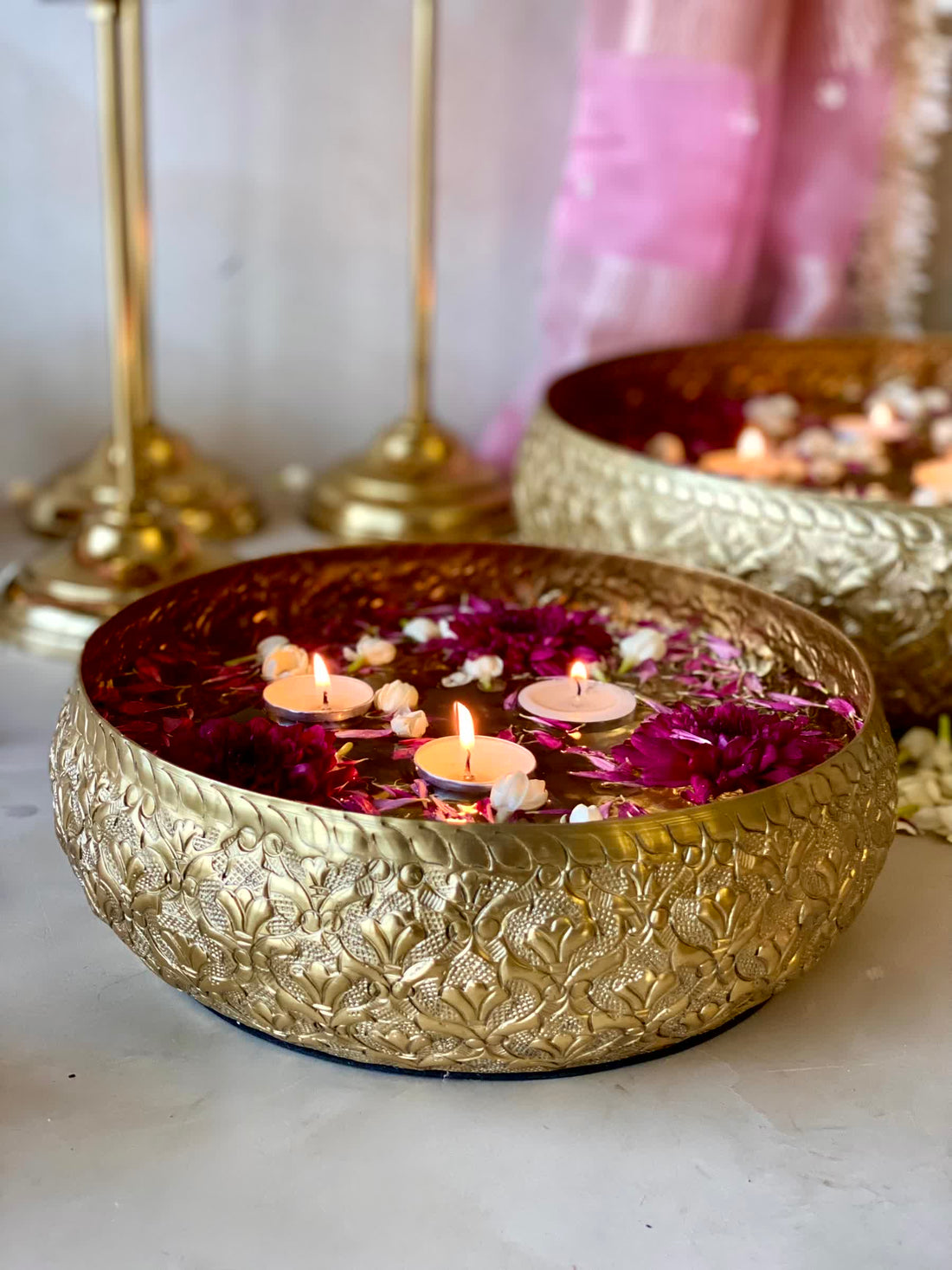 Noor Gold Urli - Medium
