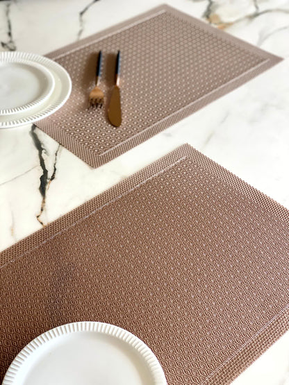 Symphony Table Mats - Brown (Set of 6)