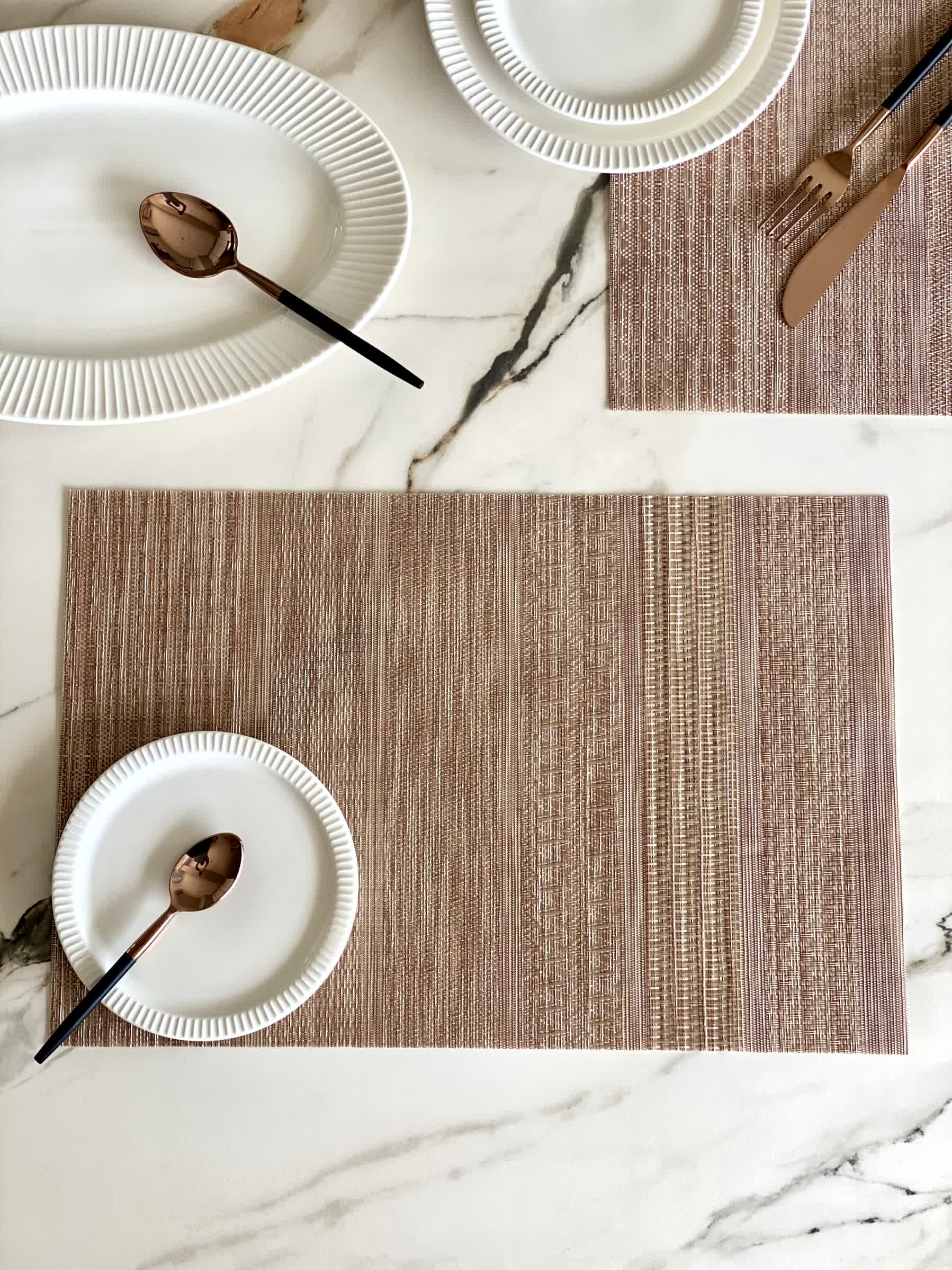 Braided Table Mats - Brown (Set of 6)