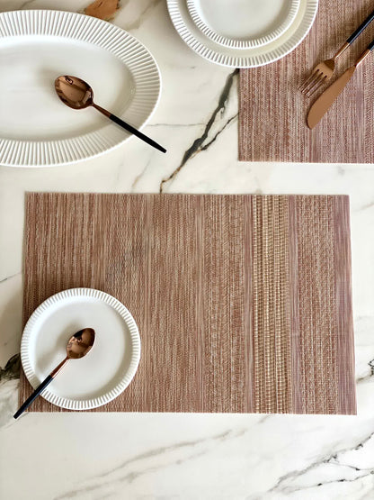 Braided Table Mats - Brown (Set of 6)