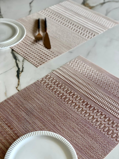 Braided Table Mats - Brown (Set of 6)