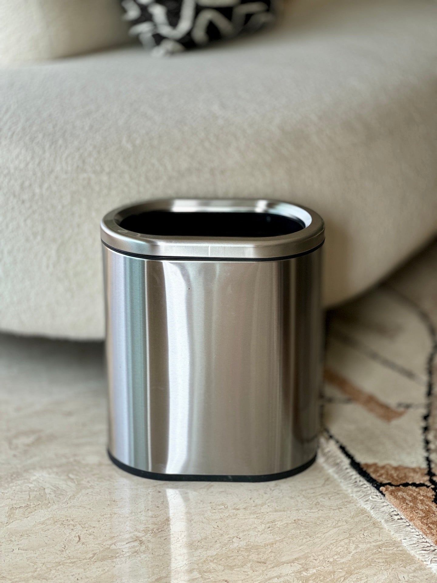 Opus Metallic Dustbin - Silver