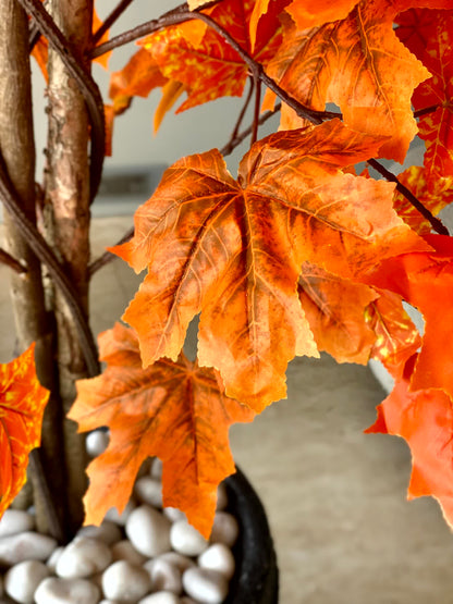 Artificial Autumn Maple Plant - 6 Feet
