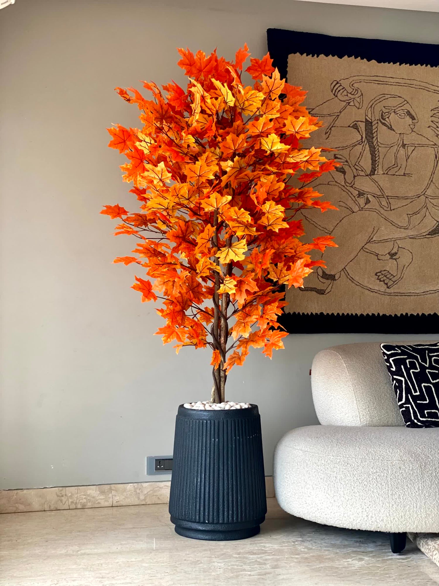 Artificial Autumn Maple Plant - 6 Feet