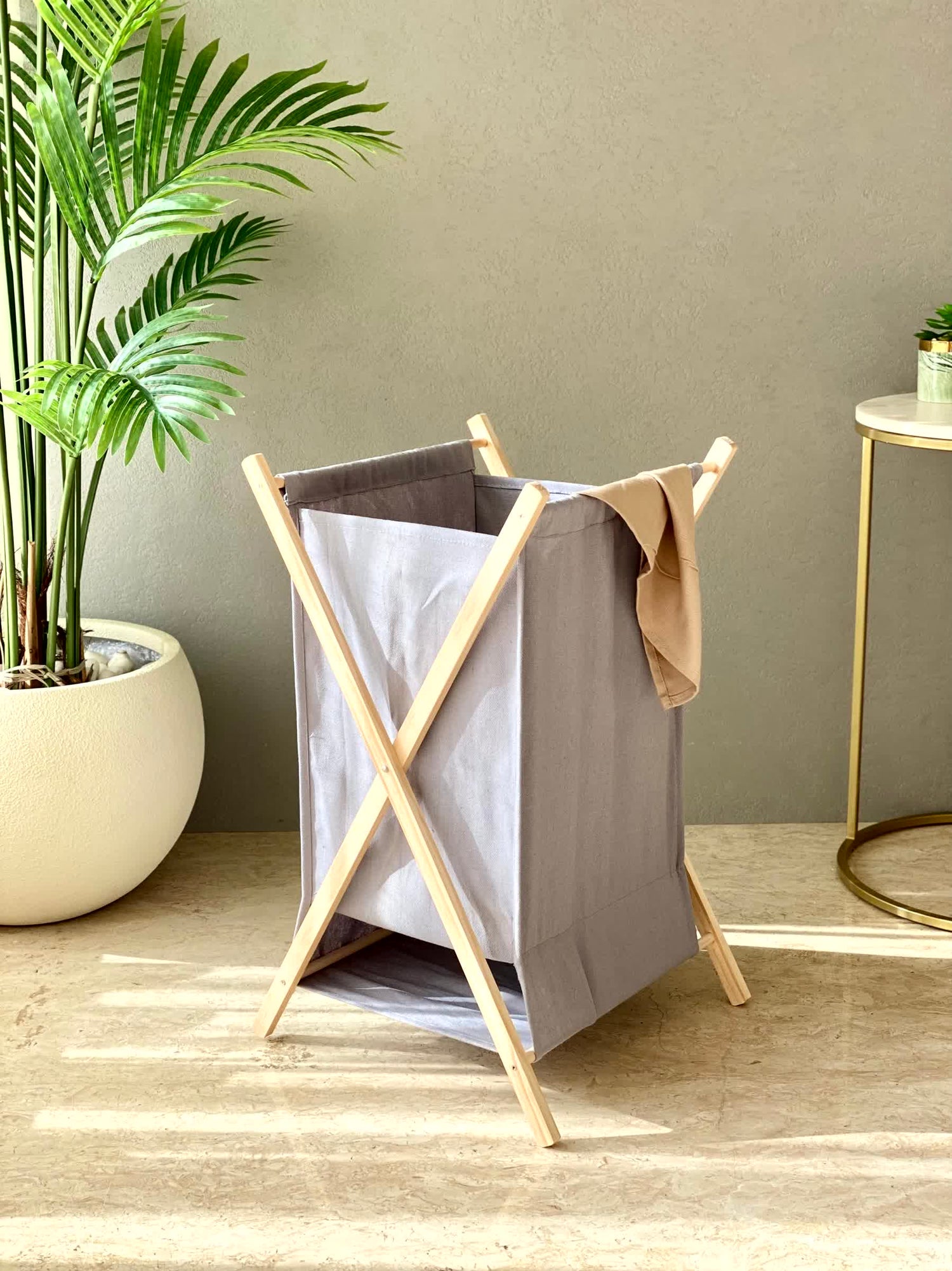 Ermina Foldable Laundry Basket - Grey