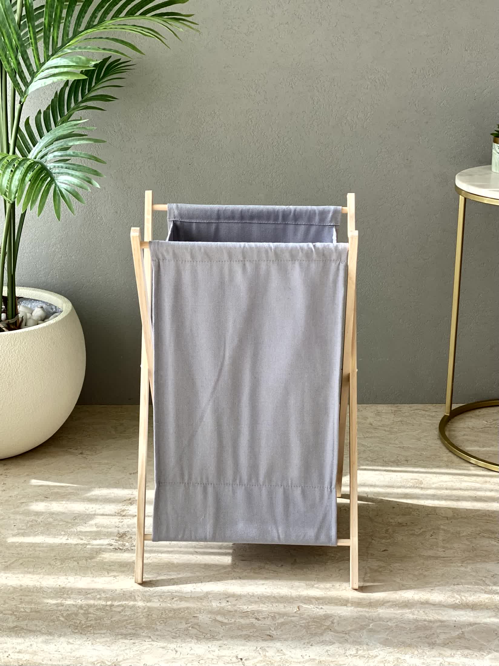 Ermina Foldable Laundry Basket - Grey