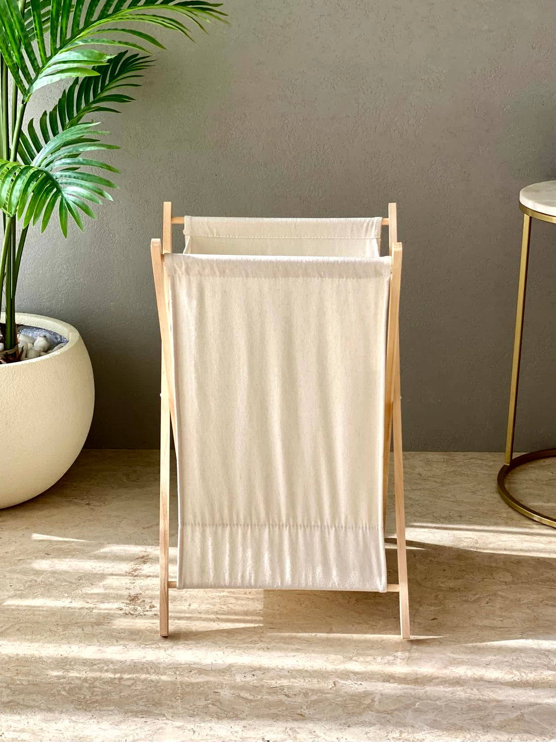Ermina Foldable Laundry Basket - White