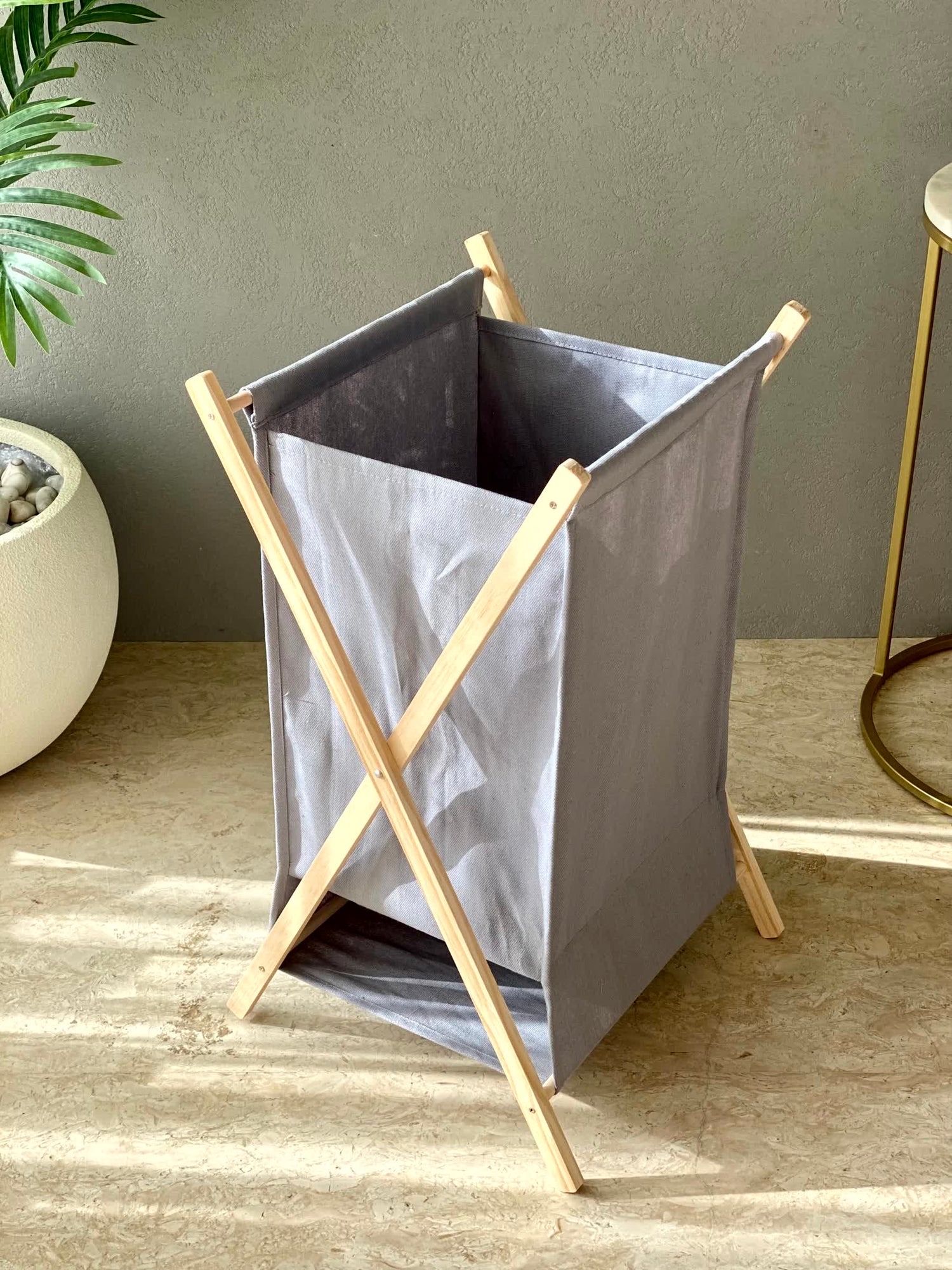 Ermina Foldable Laundry Basket - Grey