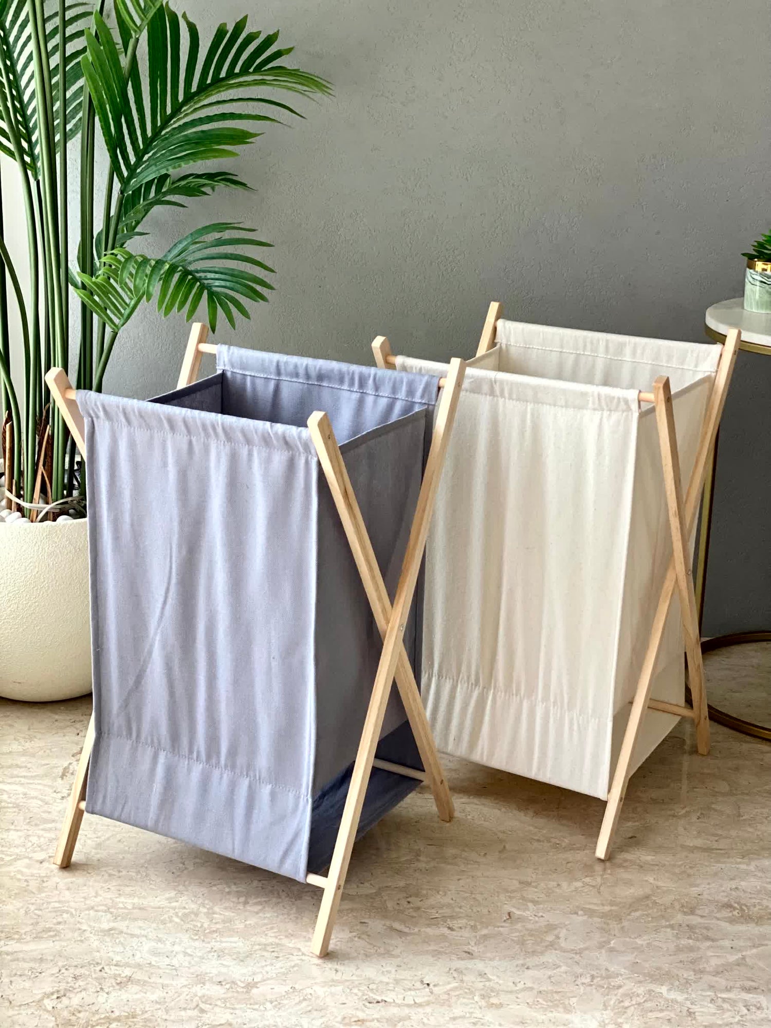 Ermina Foldable Laundry Basket - Grey