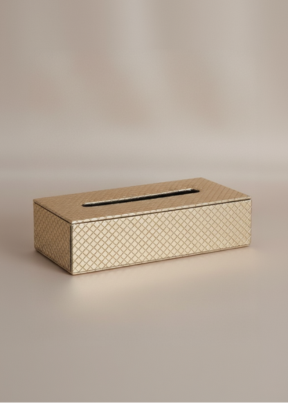 Braided Gold Tissue Box