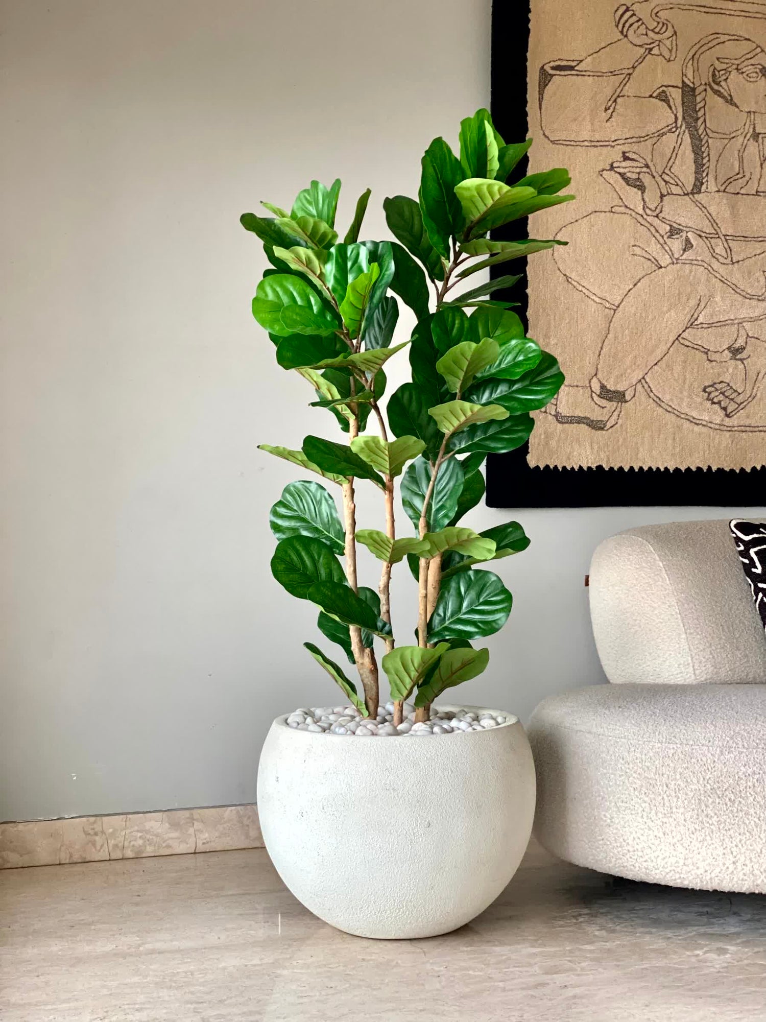 Artificial Verde Fiddle Fig Plant - 5 Feet