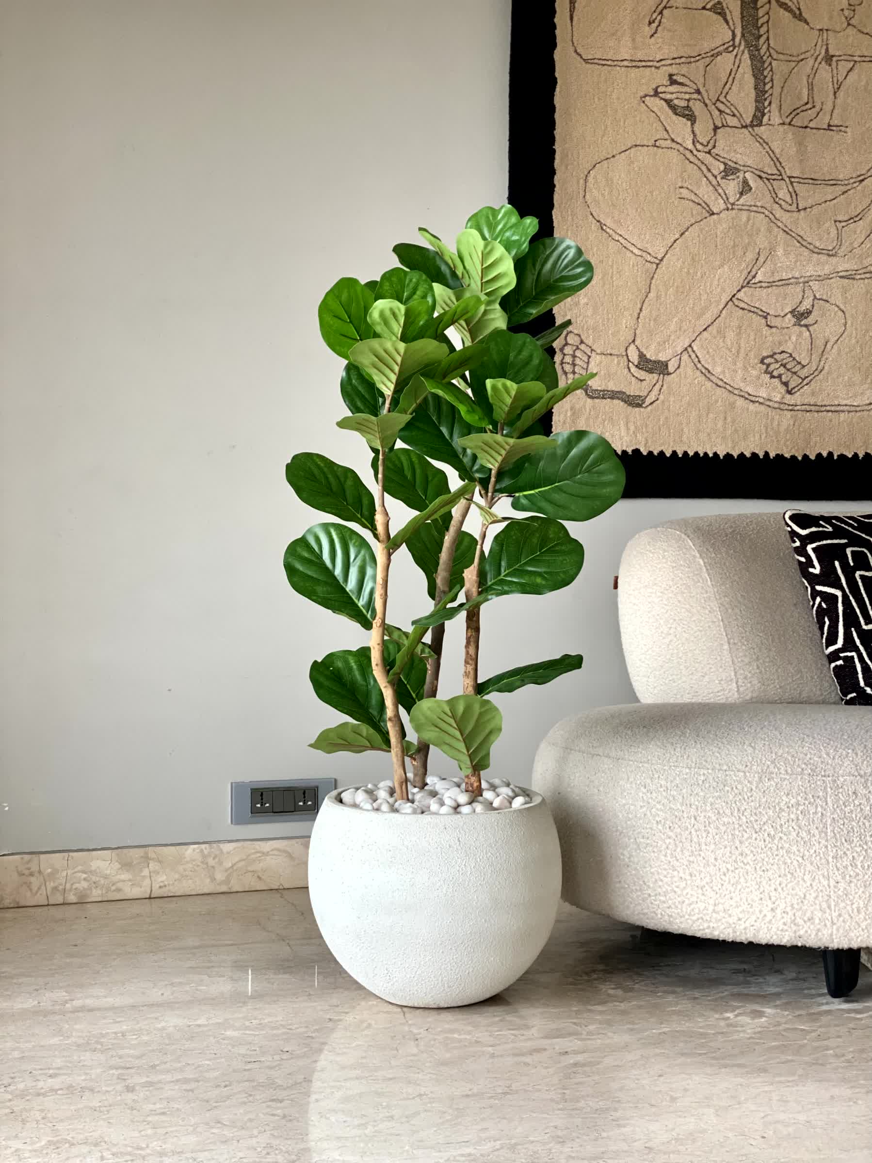 Artificial Verde Fiddle Fig Plant - 4 Feet