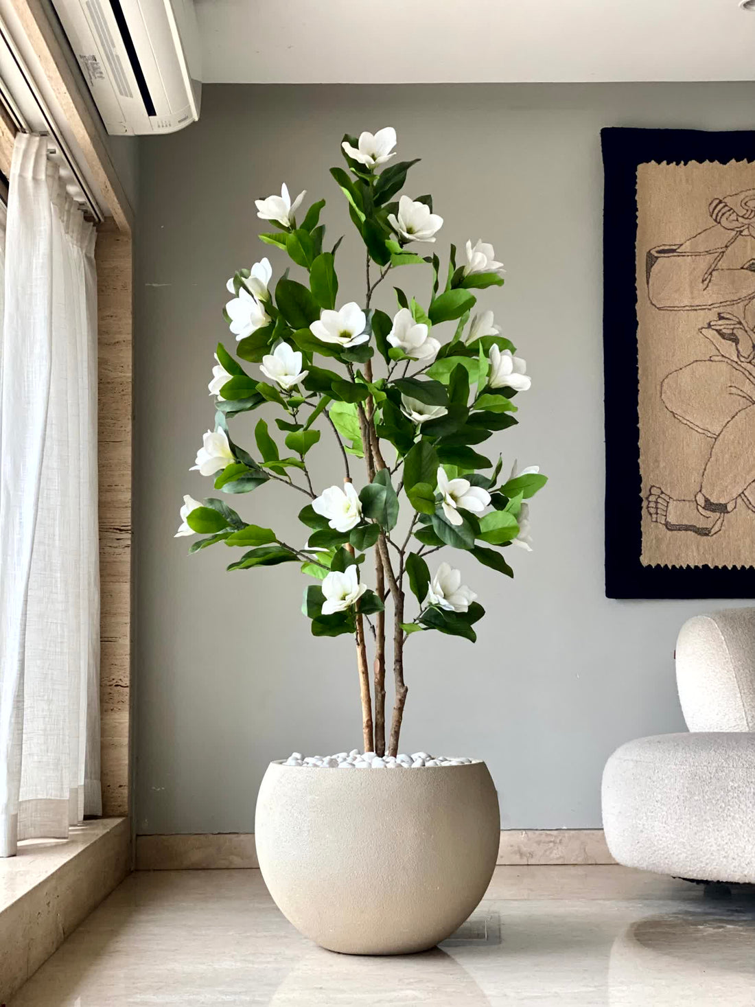 Artificial Magnolia Plant - 6 Feet