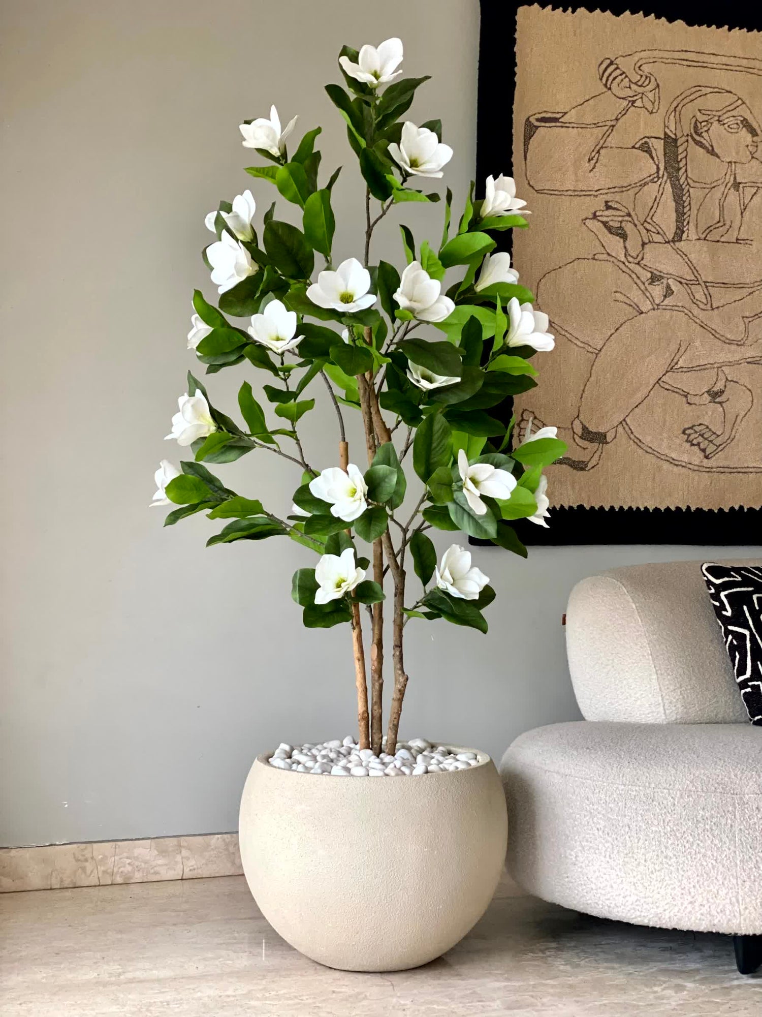 Artificial Magnolia Plant - 6 Feet