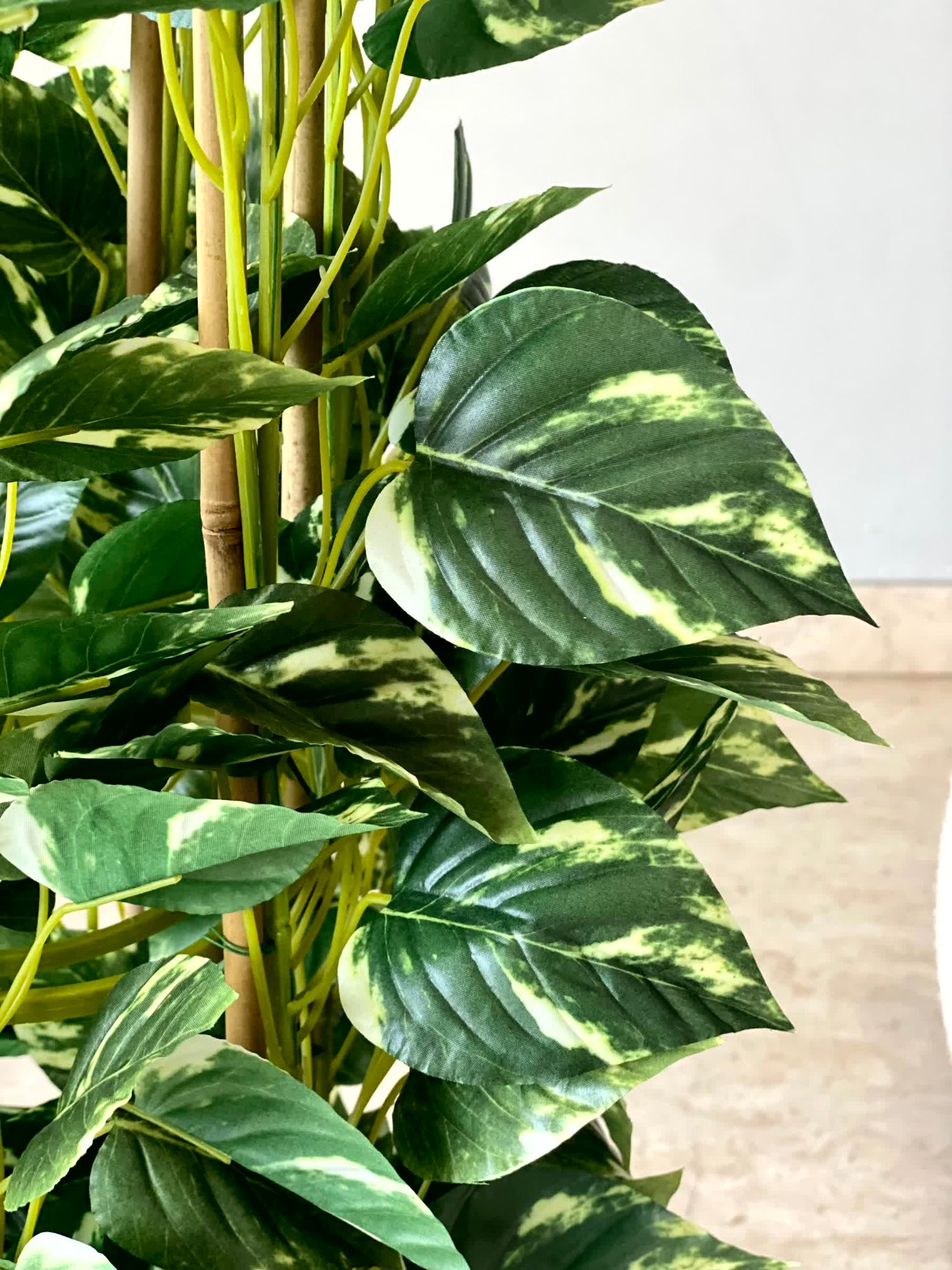 Artificial Moss Pole Money Plant - 5 Feet