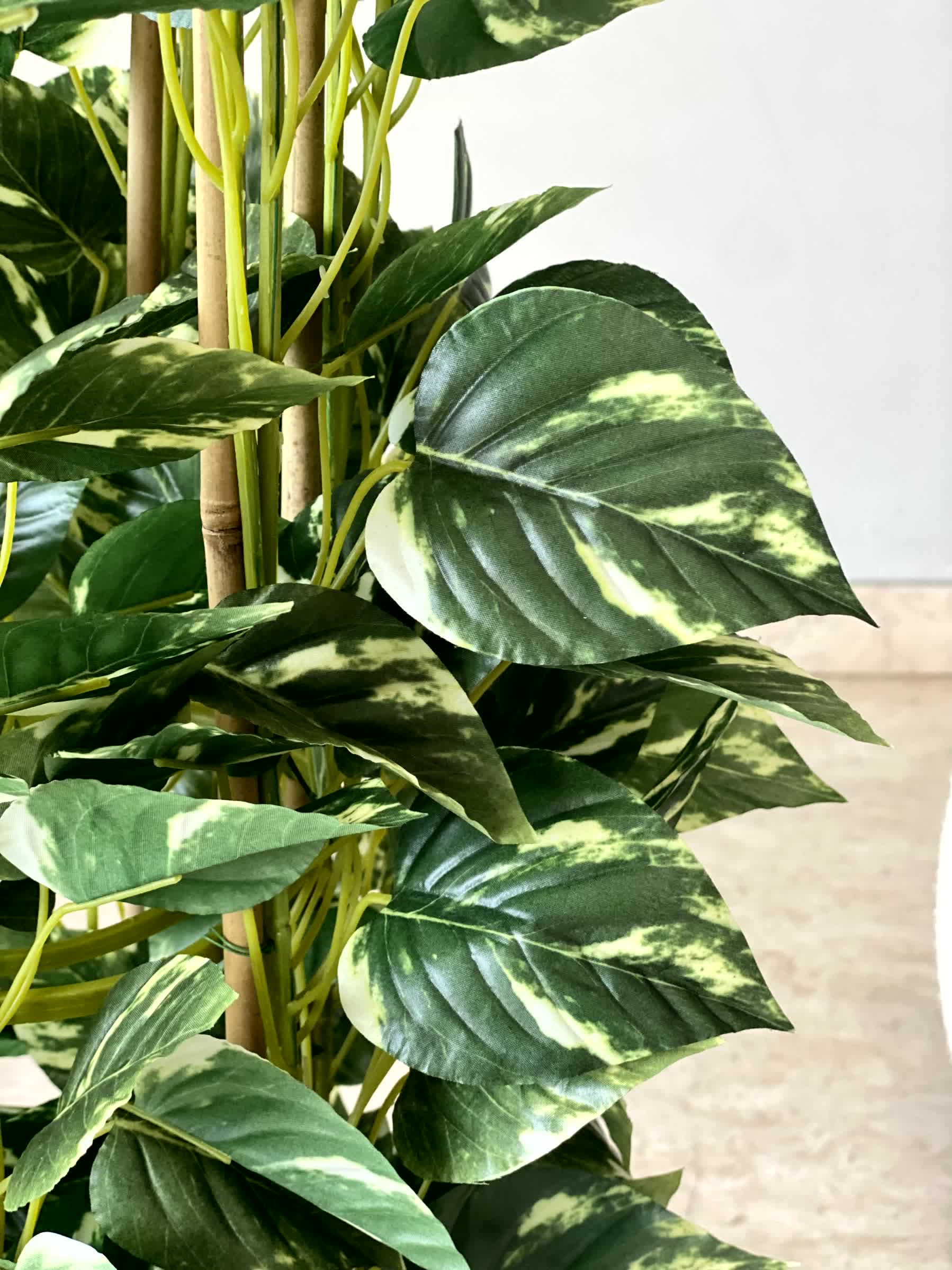Artificial Moss Pole Money Plant - 5 Feet