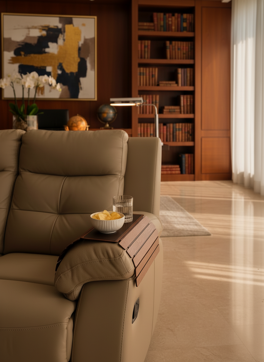 Elm Sofa Armrest Tray - Brown