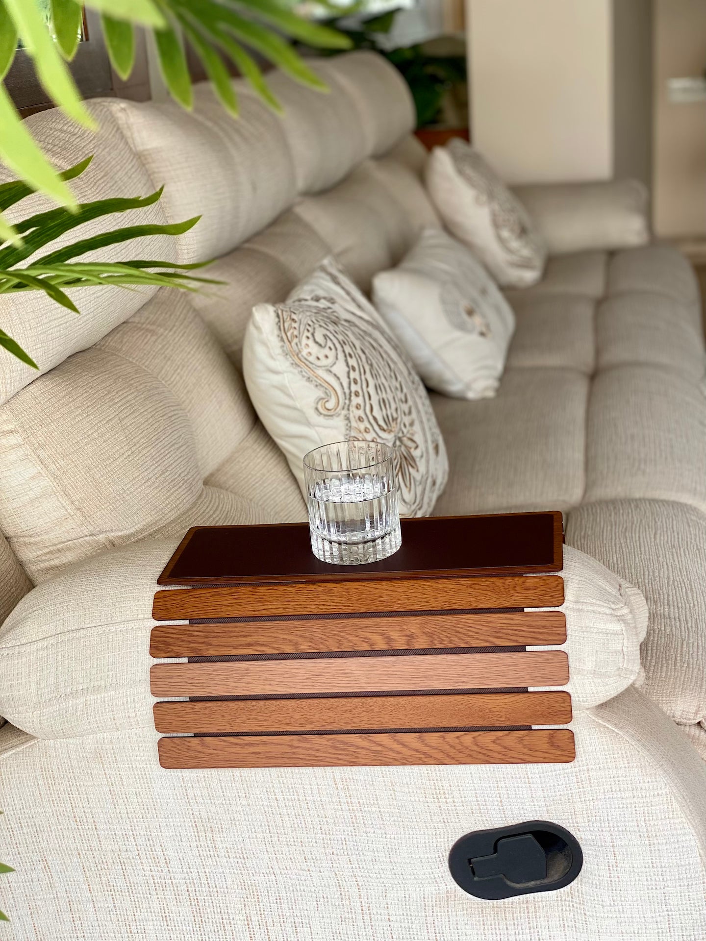 Elm Sofa Armrest Tray - Brown