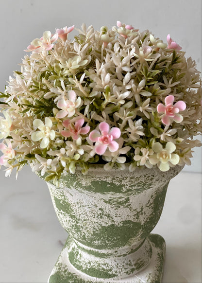 Artificial Fiora Mini Ball Plant – Blush Pink