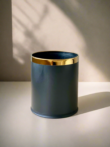 Volt Dustbin - Black W/ Golden Ring